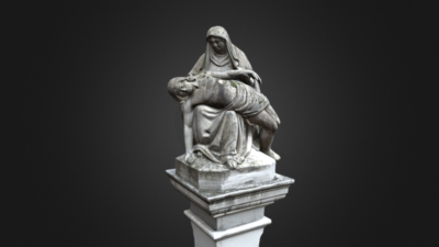 Wayside Shrine with Pietà, 3D model thumbnail